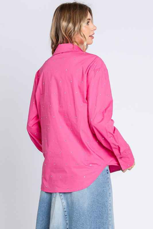 Plus Rhinestone Button Up Shirt 20709907_4bc5563a-c2db-4cb2-94e1-f035f39983ee