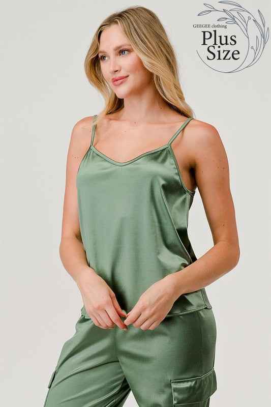 Plus Satin Tank Top Sage 1XL 20795878_6f654ee6-dc61-40af-84ca-8bb421c1fb5d