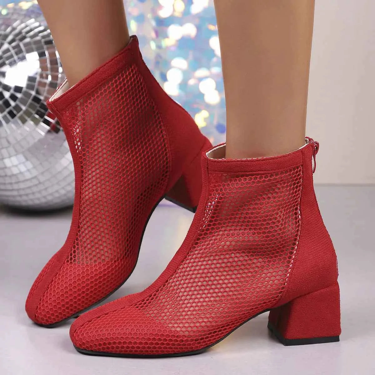 Mesh Block Heel Boots 207bd7d7f5d840ccaec4e6c189dd01ba-Max-Origin