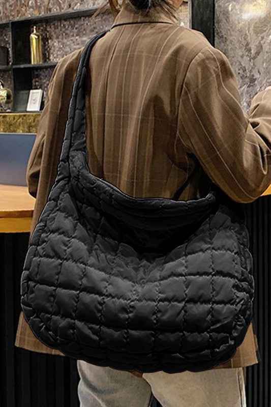 Beige Quilted Zipper Large Jennie Shoulder Bag Black one 20804488_6393743b-41cc-4e66-b3de-c328a3635a2e