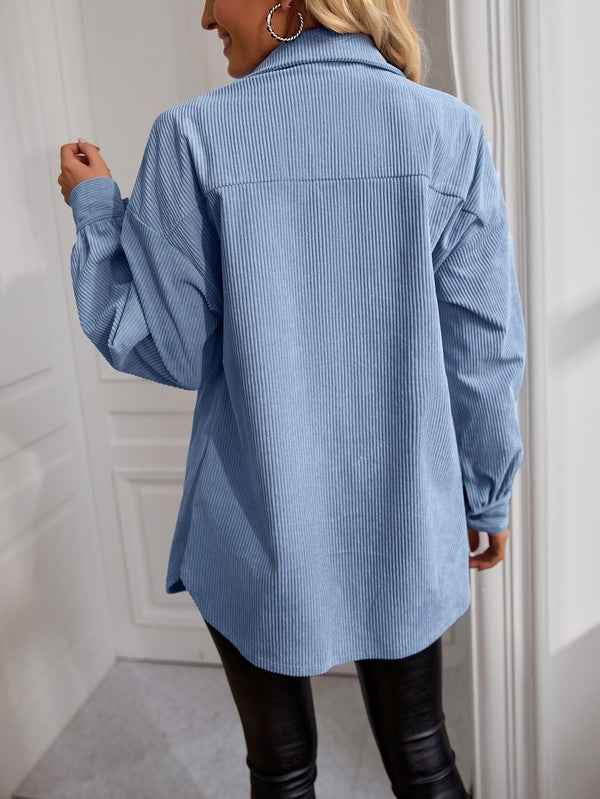 Womens Shacket Jacket Shirts Blouses Tops Blue 20821069_b6f14895-7be4-426d-9db2-c38a05b1d549