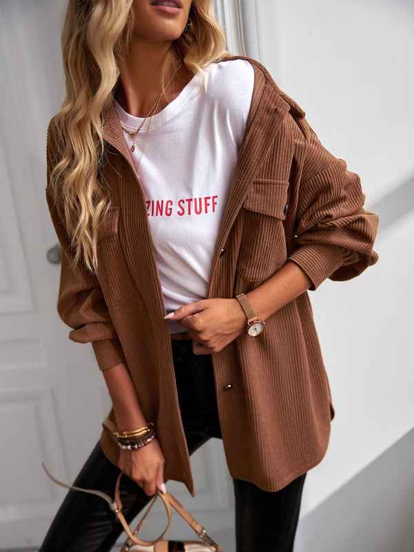 Womens Shacket Jacket Shirts Blouses Tops Brown 20821069_cb774eae-e9e7-4031-83dc-6593c9cc1d58