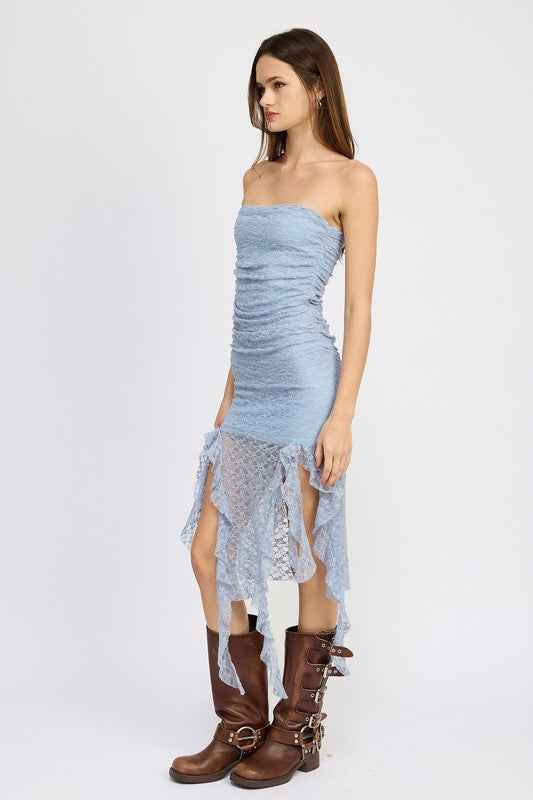 LACE TUBE DRESS WTIH RUFFLE DETAIL 20871789_60b3b8e5-04db-499a-b937-ba44f397e01c