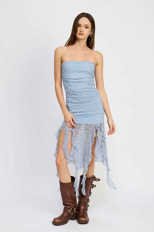 LACE TUBE DRESS WTIH RUFFLE DETAIL DUSTY BLUE 20871789_6bccb0ad-33d3-4652-858a-965be456a57d