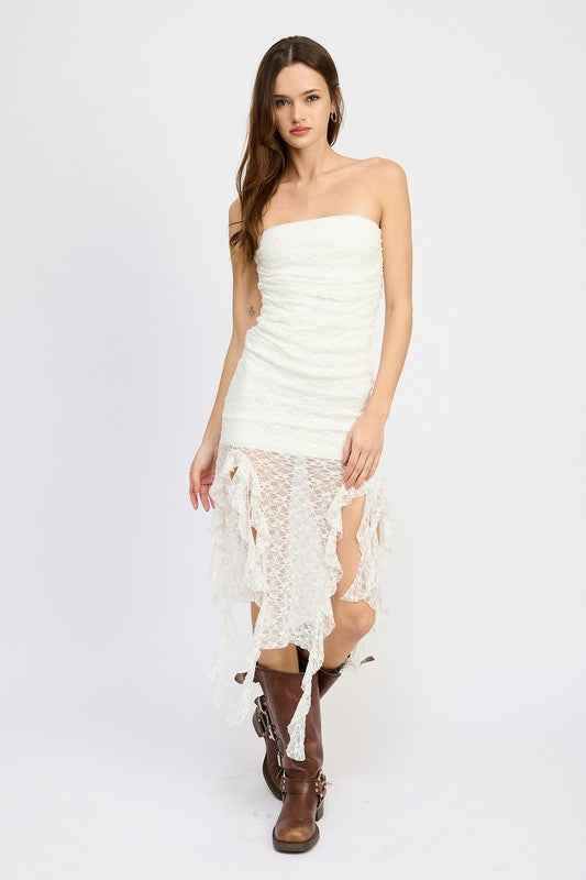 LACE TUBE DRESS WTIH RUFFLE DETAIL 20871789_6f7dde0f-d668-42f0-9899-9b89da51e6ad