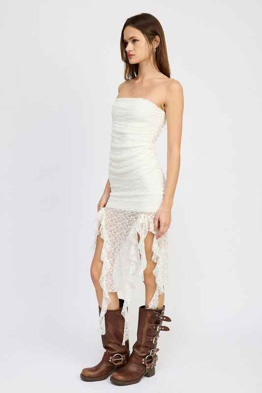 LACE TUBE DRESS WTIH RUFFLE DETAIL 20871789_a0059185-705a-4afa-8c97-ce91c87044f8
