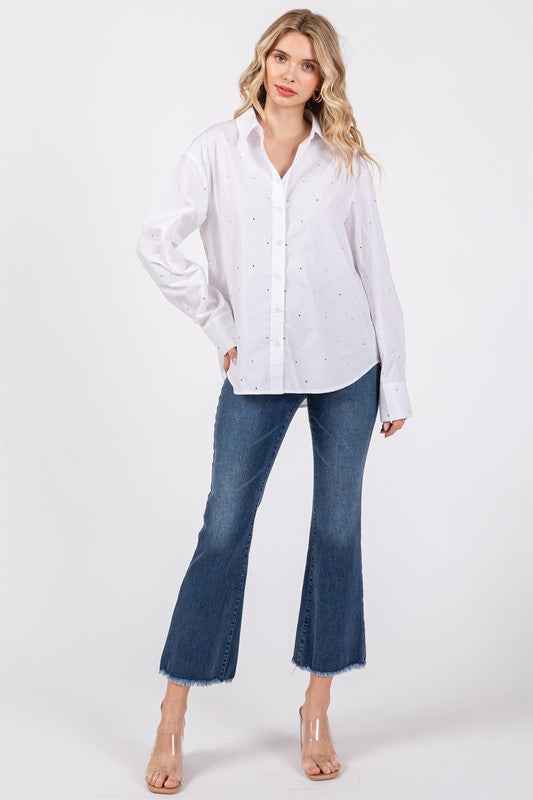 Plus Rhinestone Button Up Shirt 20939290_1e82e03a-e422-44fc-99df-1455af7537ca