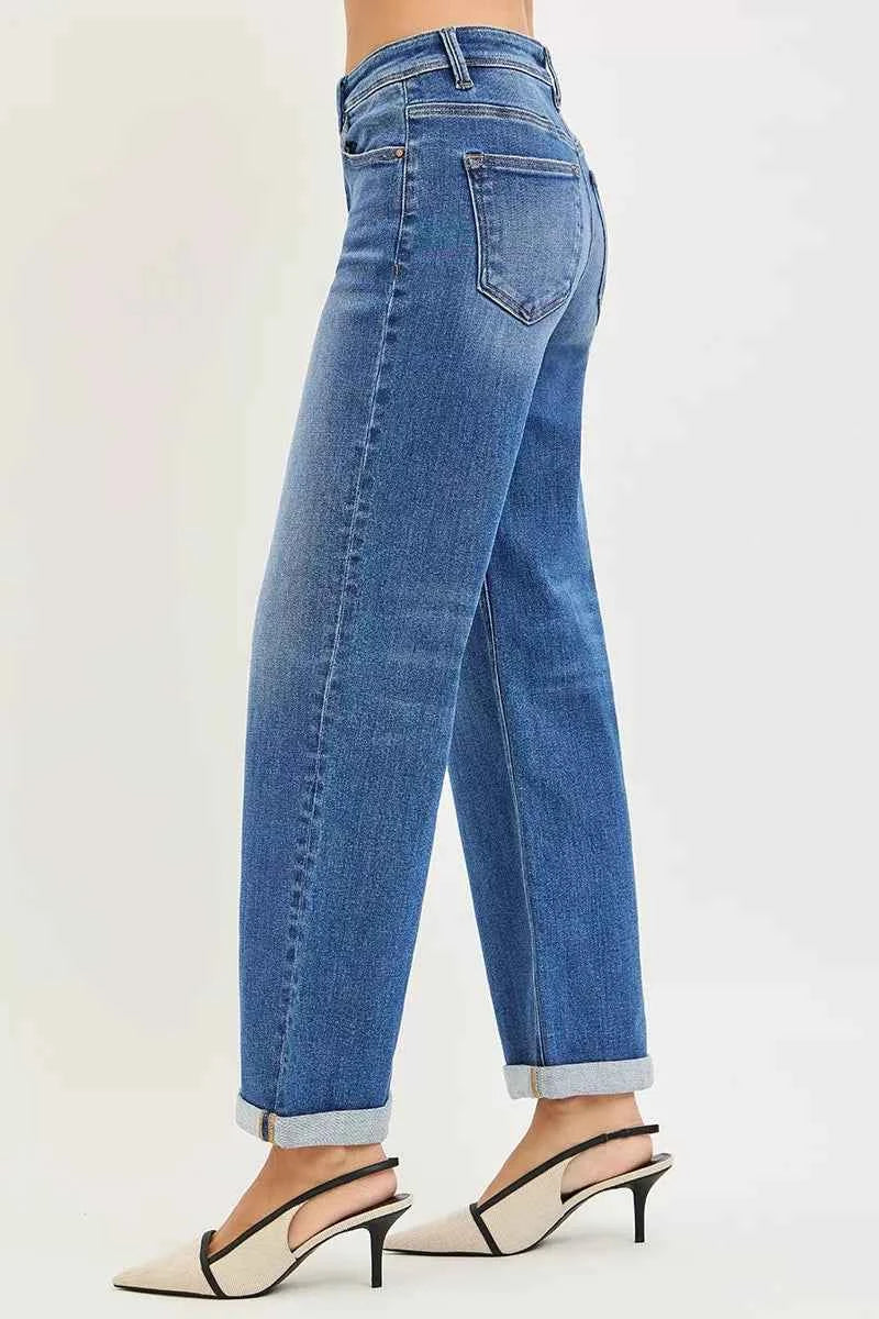 RISEN Full Size High Rise Relaxed Fit Ankle Straight Cuff Jeans Plus Size 209640360349478a8b4f8c3f3c928c9e-Max-Origin