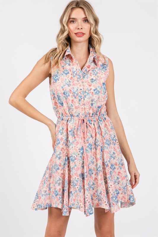 Floral Eyelet Mini Dress Pink Multi 20967630_1e837e47-e1f0-4a38-b261-0718e7773372