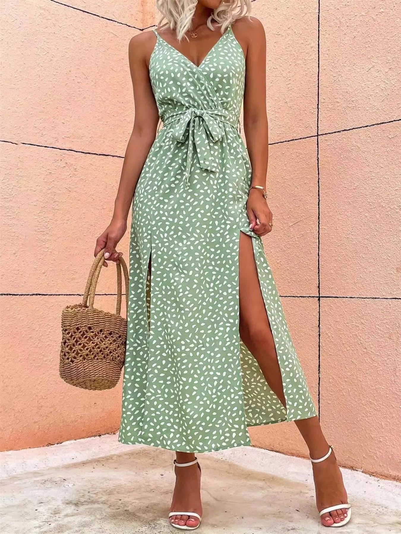 Slit Printed Surplice Midi Dress 20a89d74-2a2d-4563-bc2c-7a0855ea3af0-Max-Origin