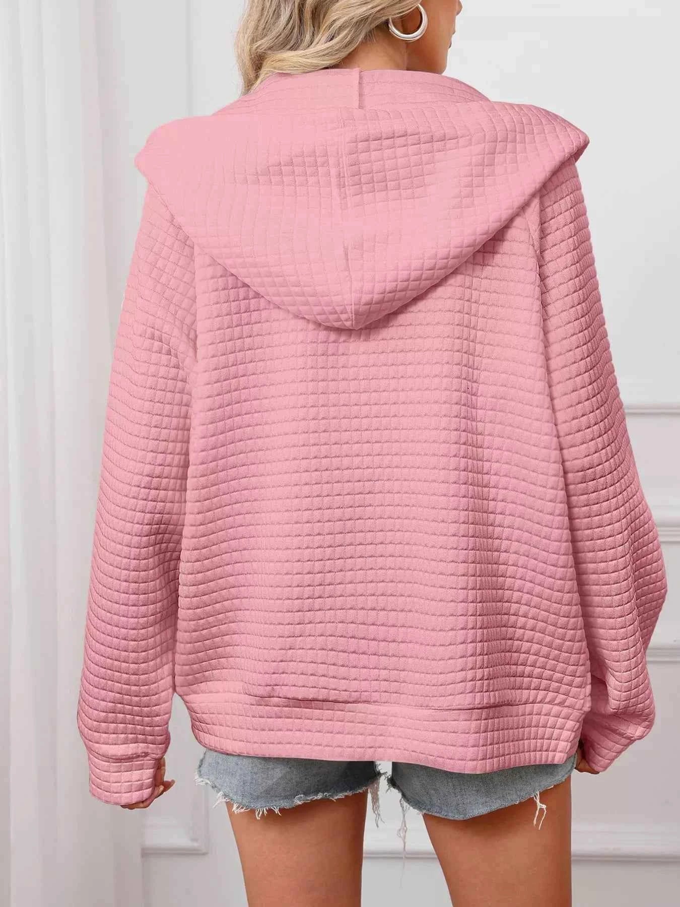 Full Size Textured Quilted Zip-Up Hooded Jacket Plus Size 20cbec1cf748428f8d7666950076e229-Max-Origin