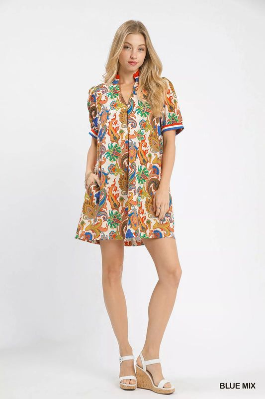 Jacquard Abstract Print Mini Dress 20d27f31-de9f-4fc6-84d7-b9507a7a9614-Max-Origin