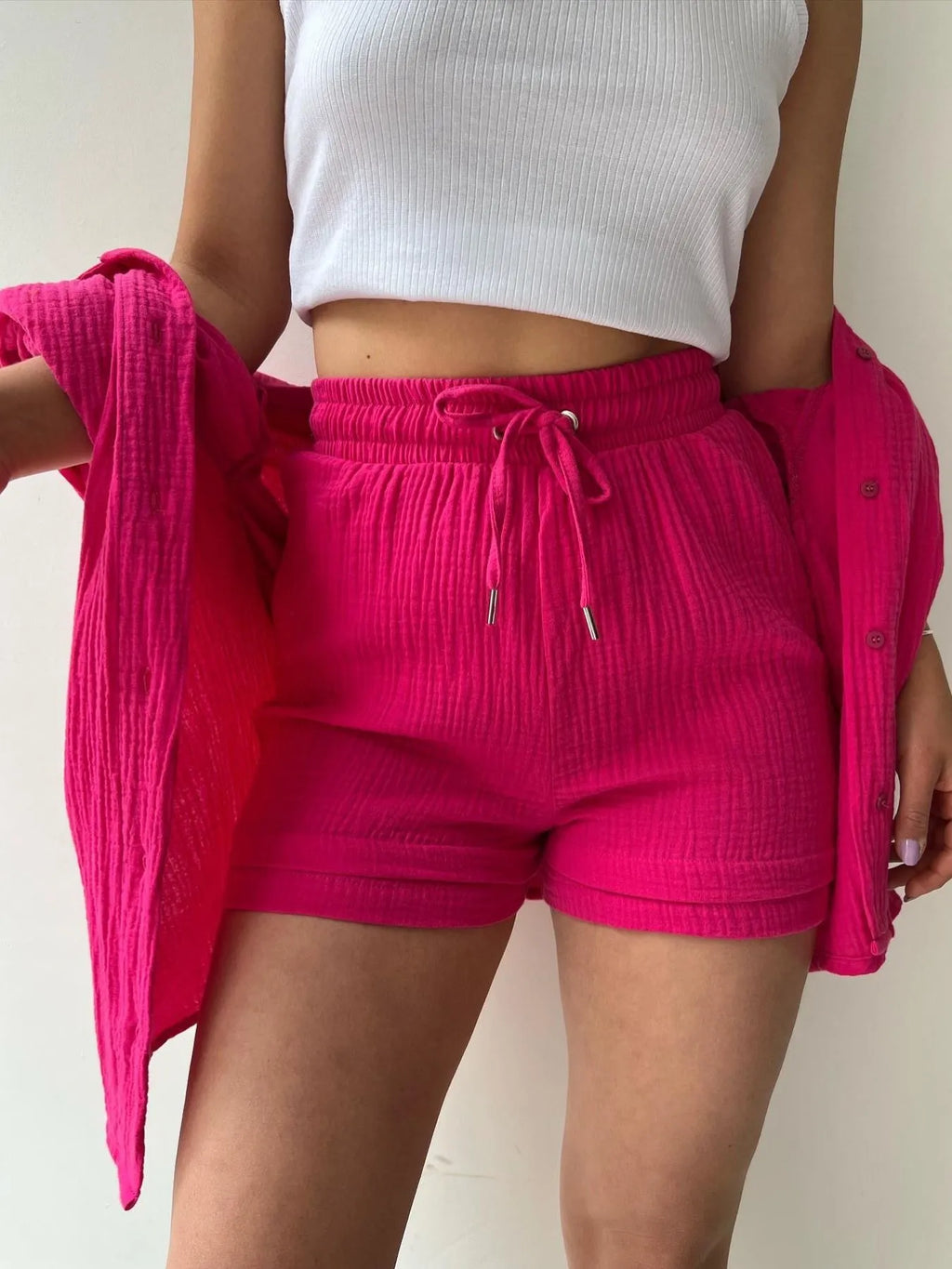 Textured Button Up Shirt and Shorts Set 20d524ef-d36d-43bd-afb6-66f1e8f20296-Max-Origin
