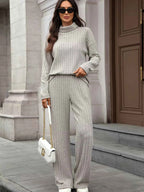 Ribbed Turtleneck Dropped Shoulder Top and Pants Sweater Set 20f971cd408e424a8f7094c3f3d5c510-Max-Origin