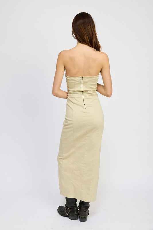 LACE UP CORSET DRESS WITH FRONT SLIT 21028844_8f216673-908a-418b-9f64-a2676a7bf1e0