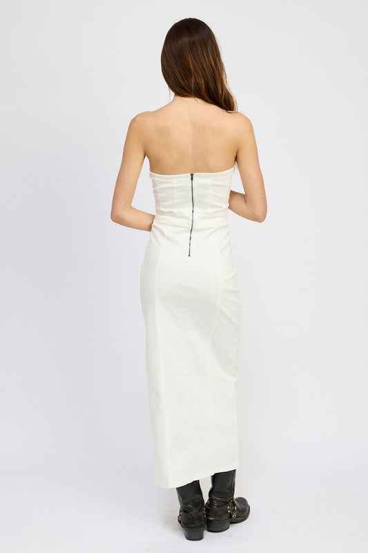 LACE UP CORSET DRESS WITH FRONT SLIT 21028844_997af868-19ec-4295-870a-9fa162cc5e2c