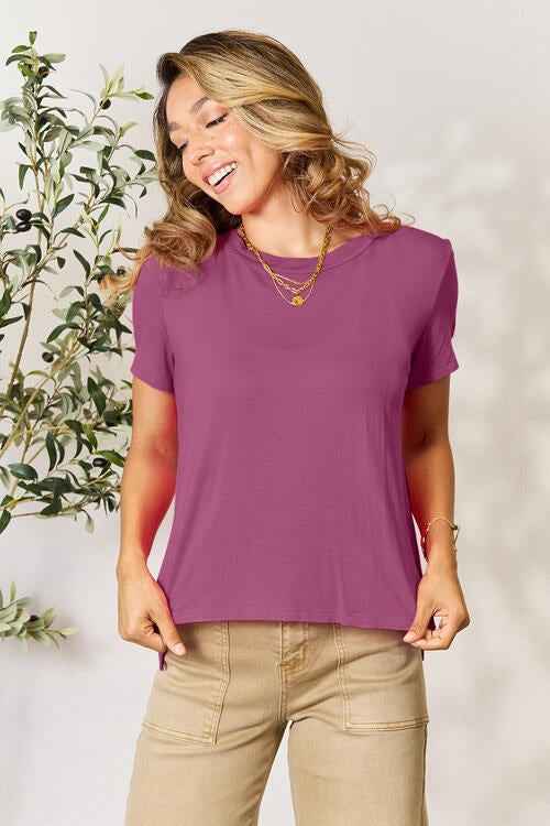 Essential Round Neck Top Magenta 21029655_3bb76e70-05d8-4adf-870f-20edab1c86a6