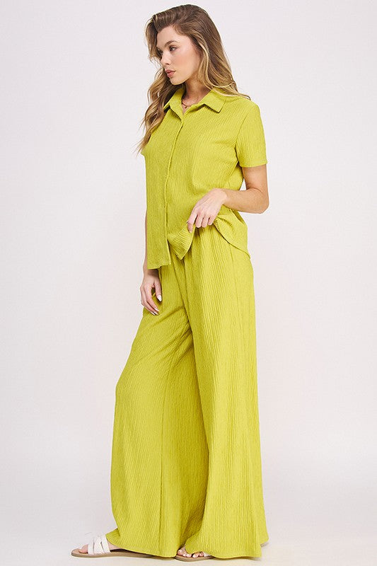 Textured short slv button down/wide leg pants set 21040510_ca344e00-514c-4a8d-83ab-cc9b0d53b7bc