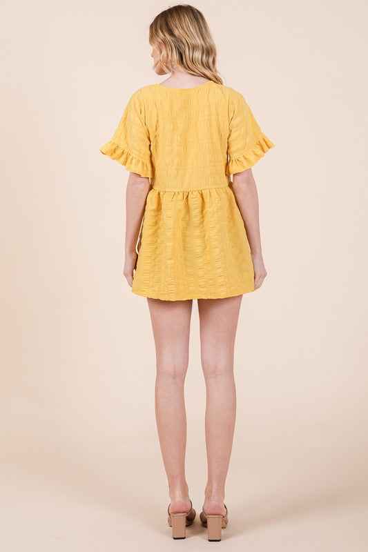 Textured Ruffle Sleeve Tunic 21065532_62ac0890-927d-428b-b3f8-39b85c5be98a