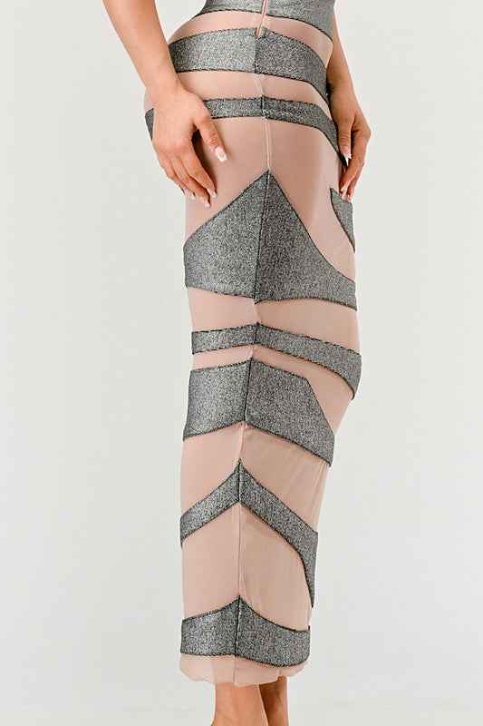 Metallic Bandage Mesh Insert Dress 21085873_f8e1a0f5-d747-4d9e-9238-ba0c994ce448