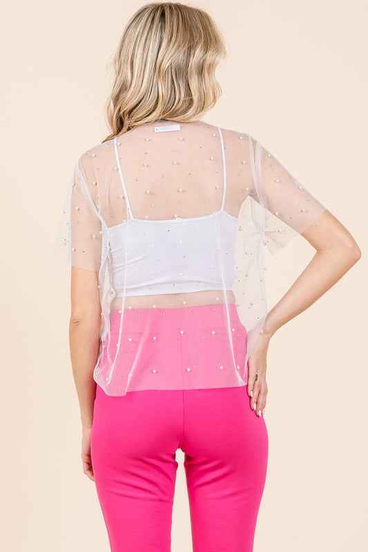 Plus Rhinestone & Pearl Mesh Top 21093309_24f7984e-b616-487f-8516-c7934e98afbb