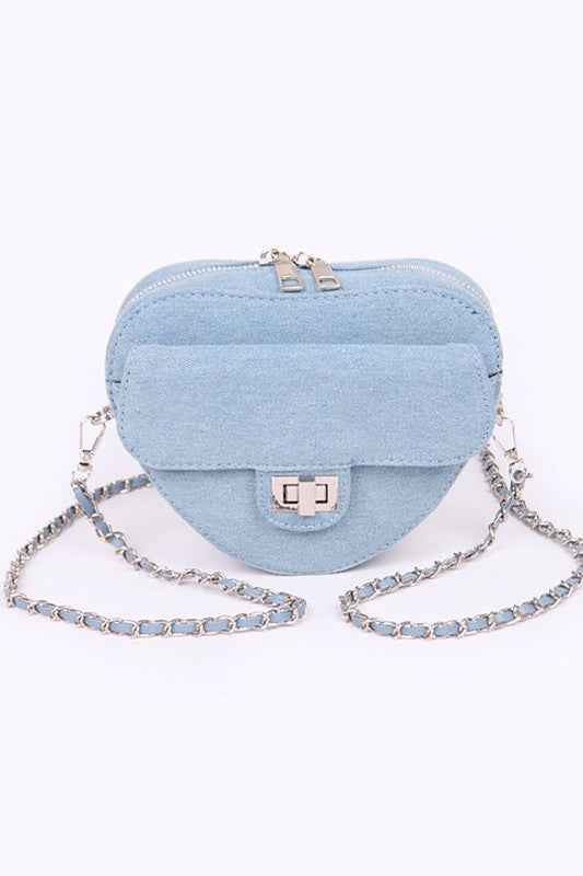 Denim Heart Shape Crossbody Swing Bag Light Blue O S 21097247_05185416-c411-4677-8c8d-5f78f49cef67