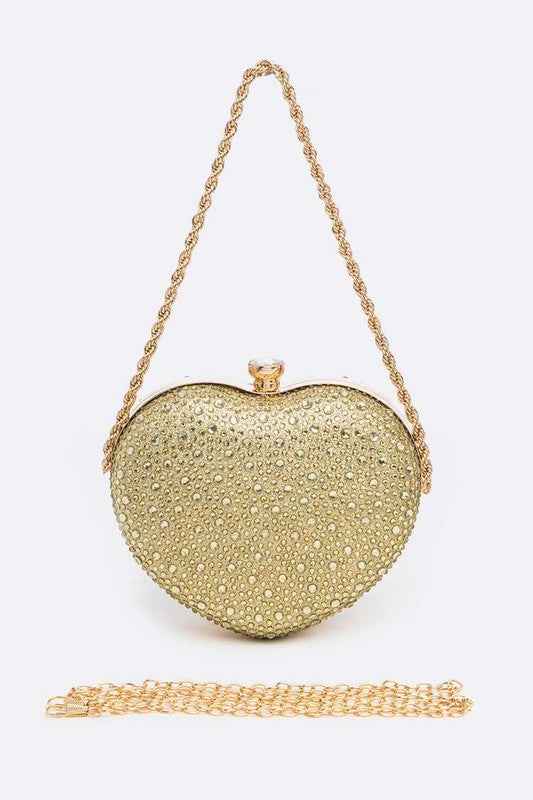 Rhinestone Pave Heart Shape Convertible Clutch Gold O S 21215542_5fdd0855-2cd0-4184-be1d-cae26a99599a