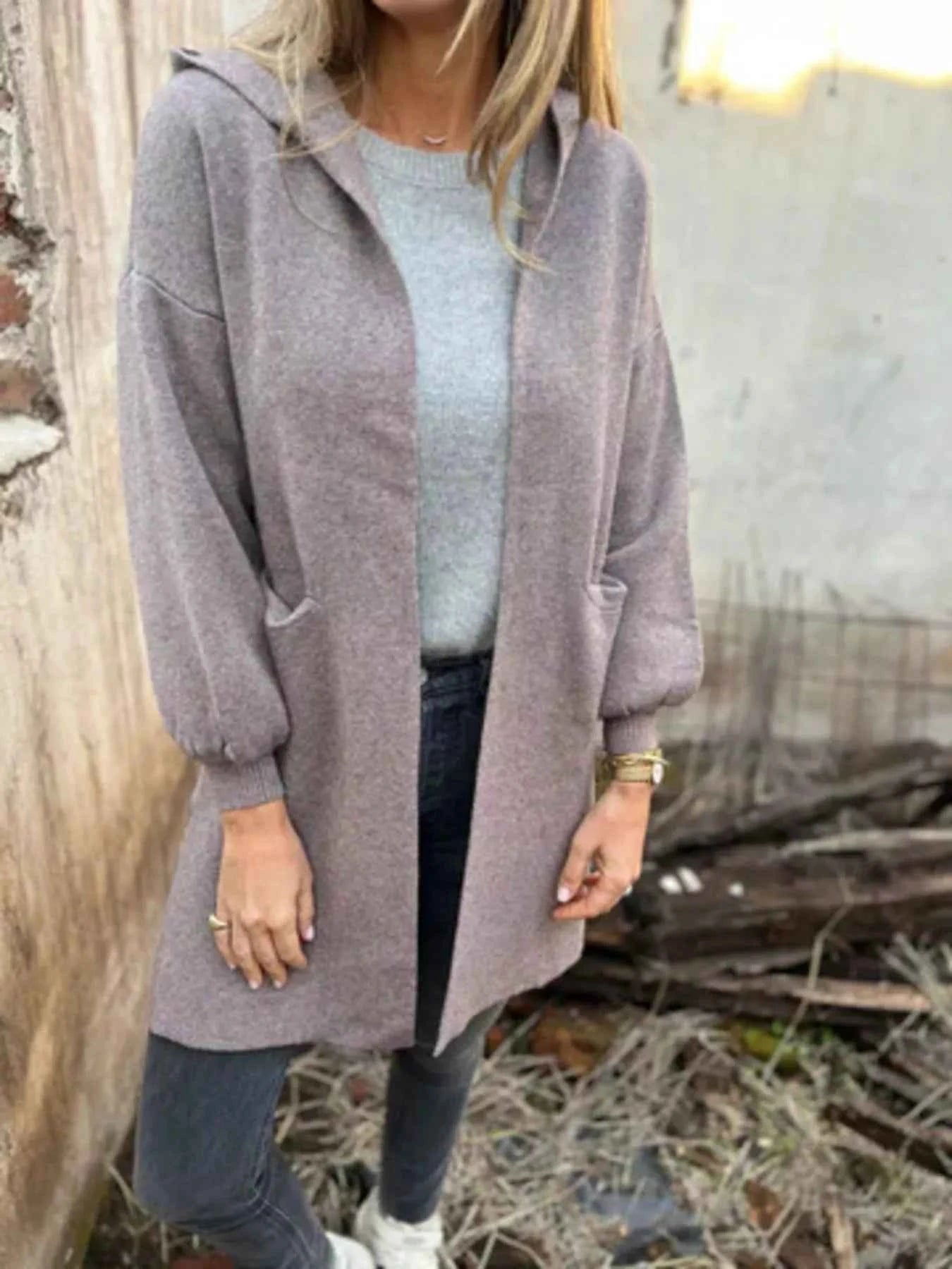 Full Size Open Front Hooded Cardigan Plus Size 2123450c-c965-465c-9b67-4cc6832eecc5-Max-Origin