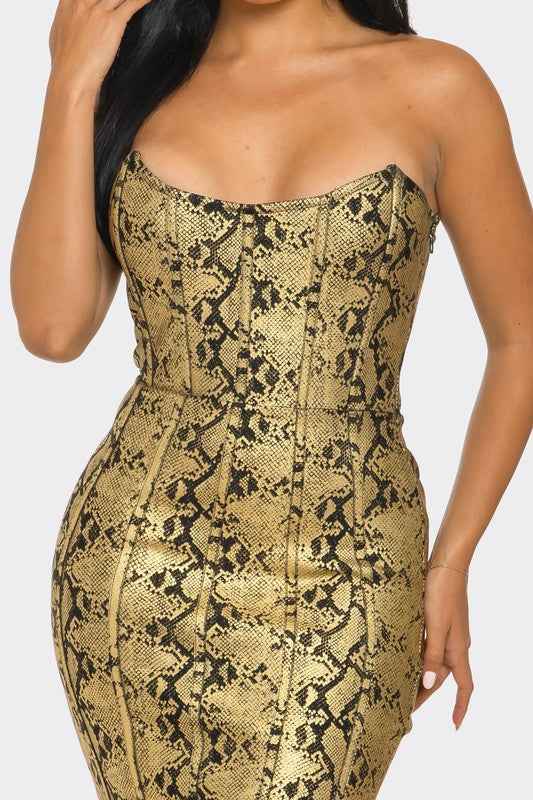 Serpentine Glamour Bodycon Dress GOLD 21360244_4e77fab7-1eb1-430a-930b-38d8510f3e09