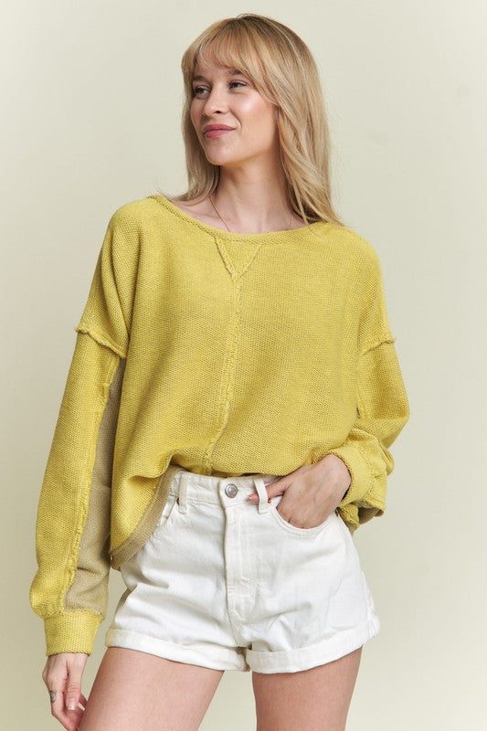 Long dolman sleeve round neck casual knit sweater 21395979_27fcd17a-82d4-4ad7-b63b-550fbf7492ce