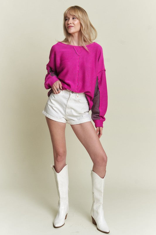 Long dolman sleeve round neck casual knit sweater 21395979_88f1724f-72ab-4c1b-83b5-c2e22ced779d