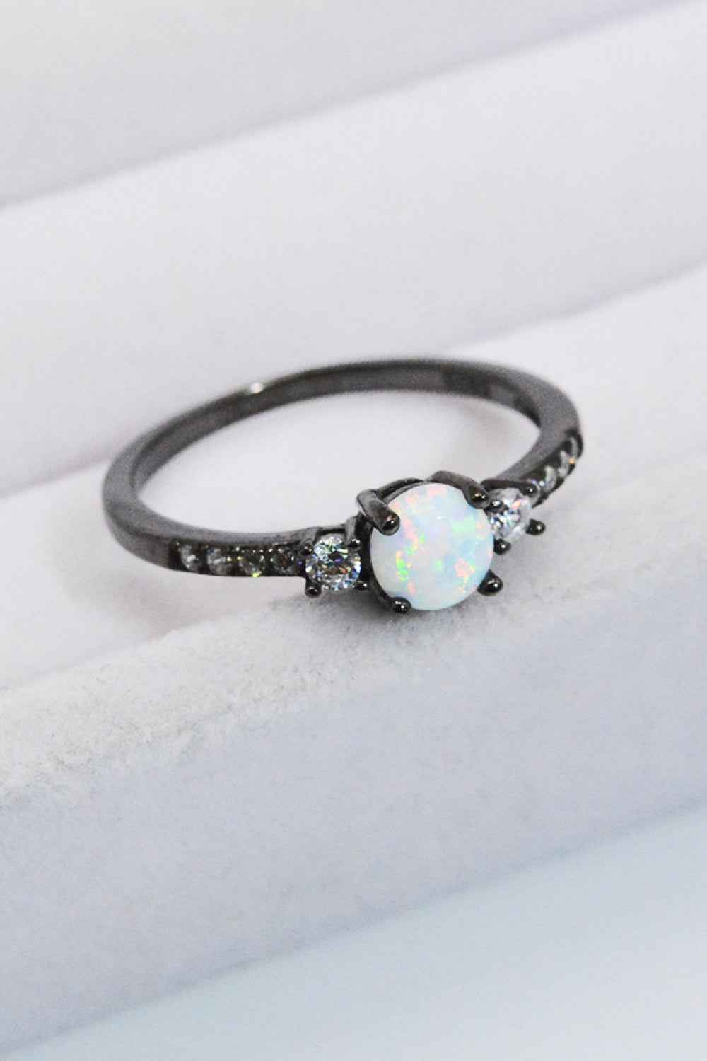 925 Sterling Silver Round Opal Ring Black Opal 214188c8ebe5473da826d7964ed48528-Max