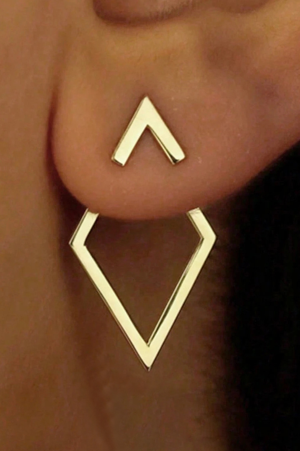Gold Geometric Shape Stud Earrings 214e6b9e9169395e