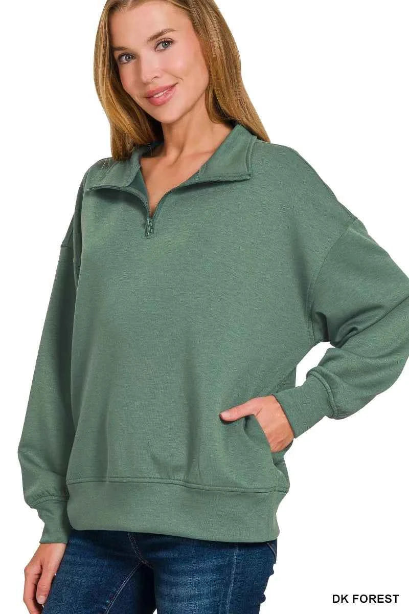 Zenana Scuba Quarter-Zip Sweatshirt 215276d034754bf18aaca091cd475a3c-Max-Origin