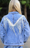 Fringed Denim Jacket Blue 21538015_167cae99-70c3-4cd6-8f46-ab02a7b49afe