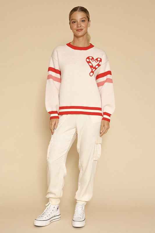 Candy cane knit sweater 21649920_36fe4ab4-4dc9-4566-962b-23269128c88a
