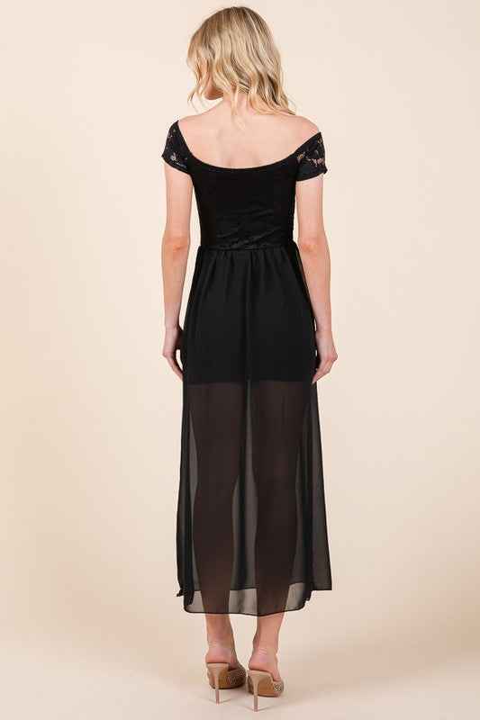 Lace Off Shoulder Chiffon Dress 21681875_74214192-55bb-483a-9a36-2edc51629759