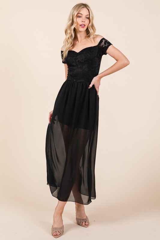 Lace Off Shoulder Chiffon Dress 21681875_febd92f8-6867-4714-afe3-167140384338