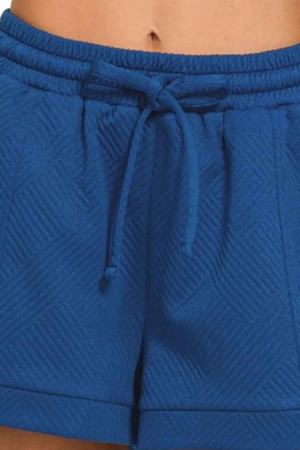 Zenana Textured Knit Jacquard Drawstring Shorts 216aa311-6e2f-46a5-909b-5ad5d00917a4-Max-Origin