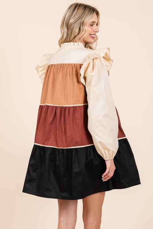 Plus Tiered Color Block Mini Dress 21715177_02336147-1b2c-42a8-a0f0-5de982eb48d9