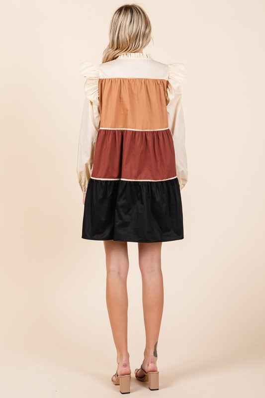 Tiered Color Block Mini Dress 21715177_123cc77c-4735-400e-8102-c10996527f6d
