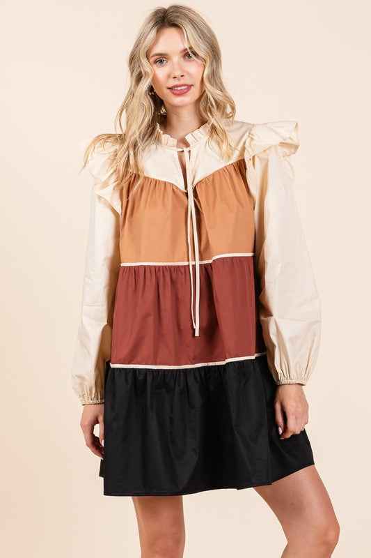 Tiered Color Block Mini Dress 21715177_9786d61b-f81c-4b54-9da6-1666db52bb44
