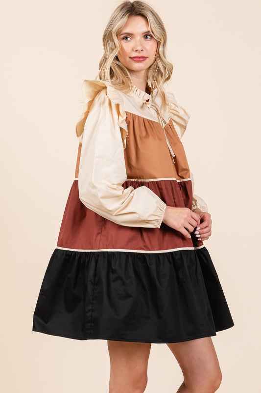 Tiered Color Block Mini Dress 21715177_9df13208-1e5d-469e-9695-df9213012850