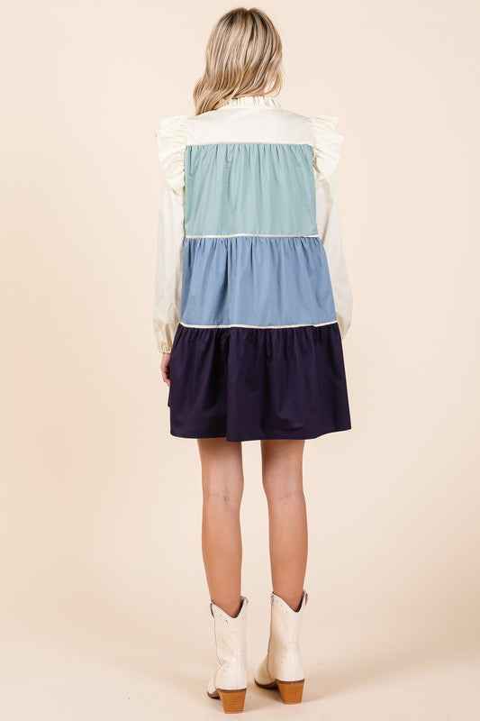 Tiered Color Block Mini Dress 21715177_b72c0a82-e7dc-4ec2-8357-9decd490ca85
