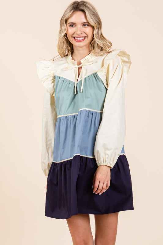 Tiered Color Block Mini Dress 21715177_c27c59fd-ec23-4bc3-be78-8cbe7ded99b7