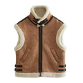Suede vest Brown 21716311_0f95acc5-f64a-41c0-b738-f5213f6837ad