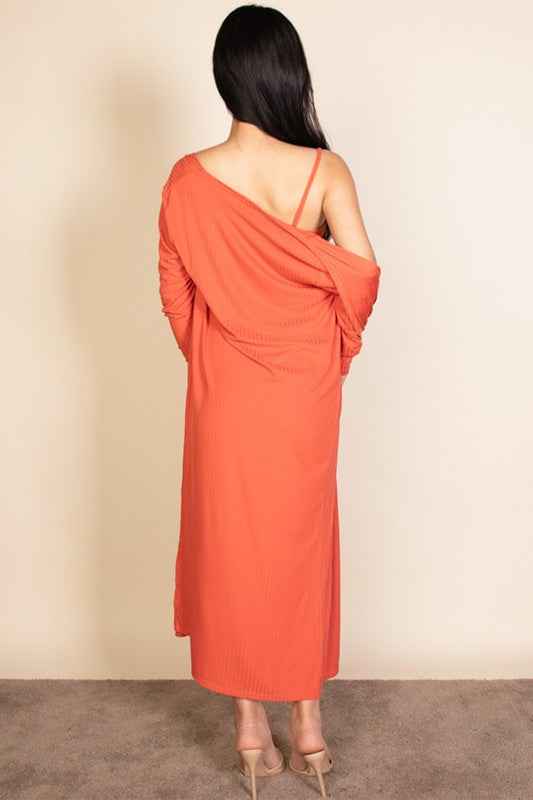 Ribbed Cardigan & Cami Midi Bodycon Dress 21723739_72072874-a198-4926-b601-4acd4536b2dc