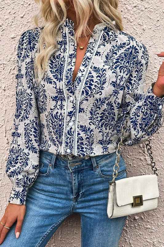 Bohemian Printed Bishop Sleeve Lace Shirt 21749811_7b6cec5a-13b6-4a89-a6a0-45fbde7e92ae