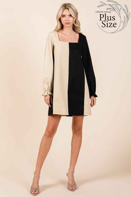 Plus Color Block Mini Dress 21773129_0c8d0ee0-bac4-4b8c-bdec-9b72179998a1