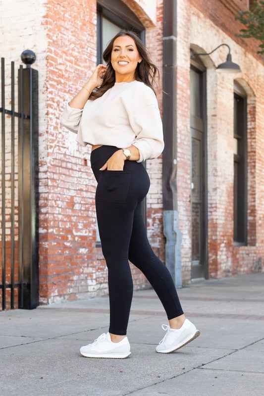 Black FULL LENGTH Leggings with POCKETS 21844129_60c72fb4-3001-4792-828c-893d5f648c36